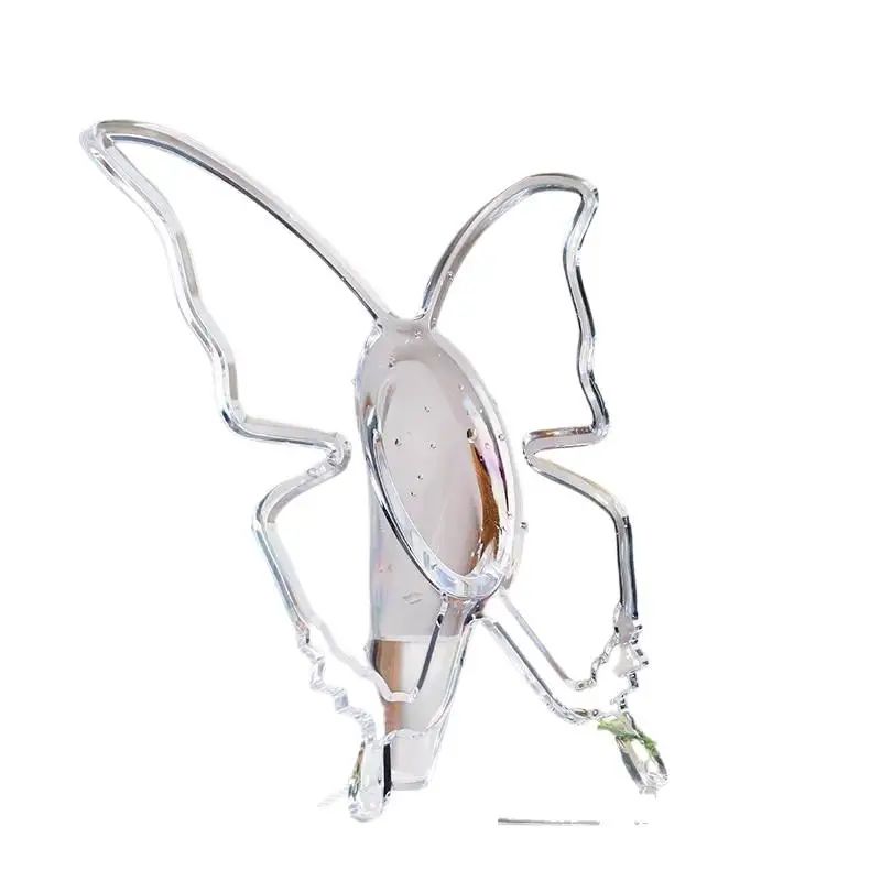 Transparent Acrylic Butterfly Photo Frame Vase for Flowers