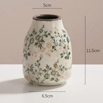 Ice Crackle Ceramic Vase Handmade Bohemian Decor