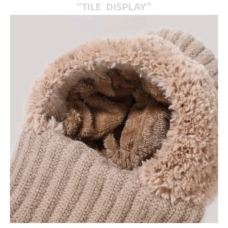 Womens 3-in-1 Thermal Knitted Winter Hood Set