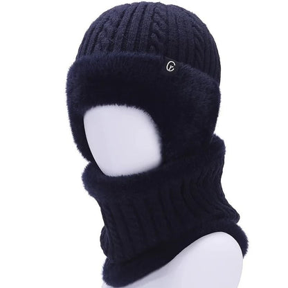 Elderly Thermal Knitted Winter Hat with Ear Protection