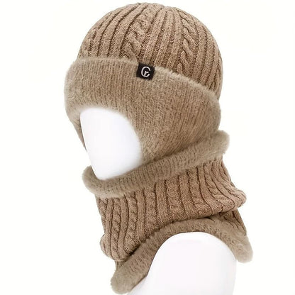 Elderly Thermal Knitted Winter Hat with Ear Protection