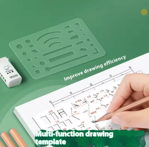 Professional Geometry Set for College Engineering & Technical Drawing