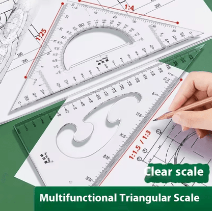 Professional Geometry Set for College Engineering & Technical Drawing