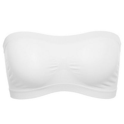 Sexy Strapless Crop Top Bra Breathable Mesh Invisible Bandeau for Summer