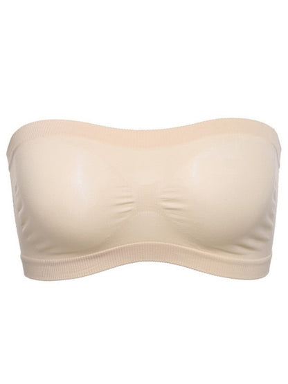 Sexy Strapless Crop Top Bra Breathable Mesh Invisible Bandeau for Summer