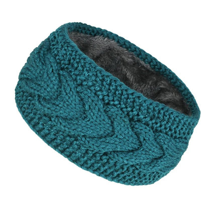 Thermal Velvet-Lined Knitted Winter Headband