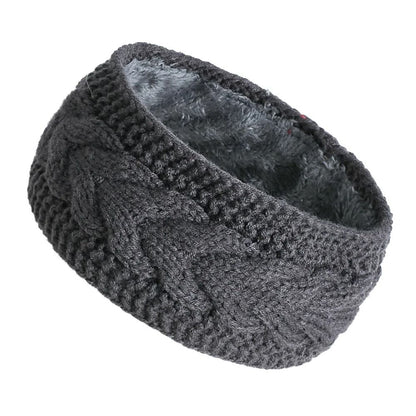 Thermal Velvet-Lined Knitted Winter Headband