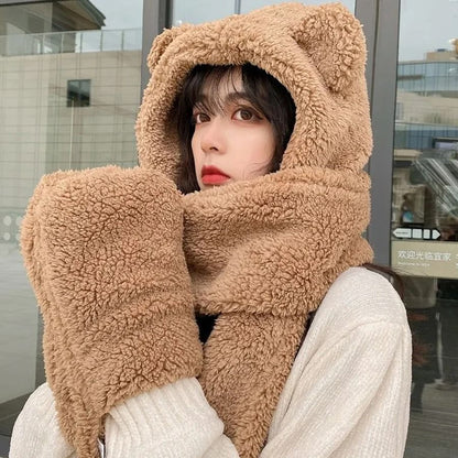 Elite Kawaii Bear Ear 3-in-1 Winter Thermal Set