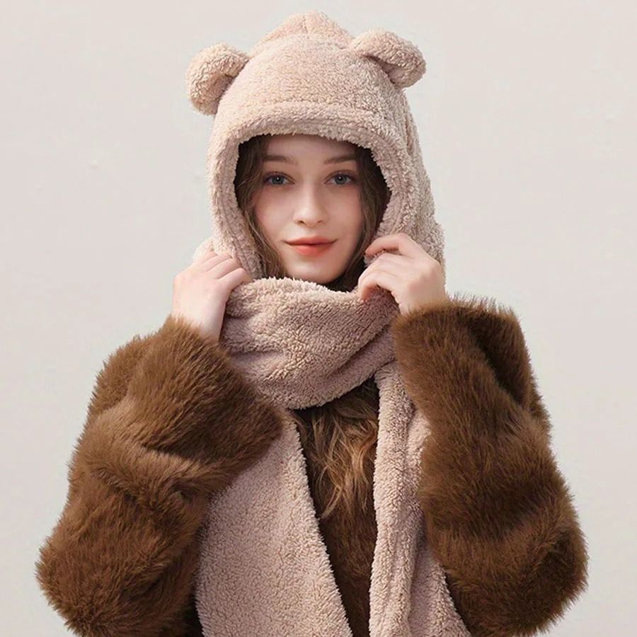 Elite Kawaii Bear Ear 3-in-1 Winter Thermal Set