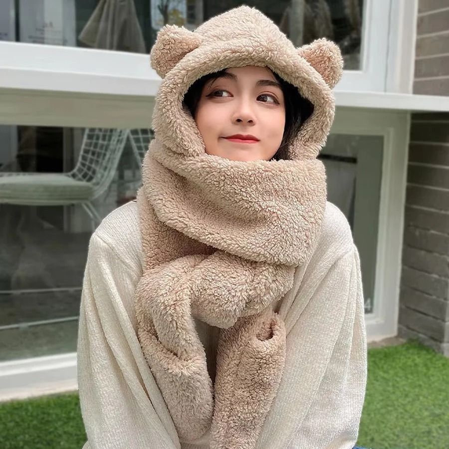 Elite Kawaii Bear Ear 3-in-1 Winter Thermal Set