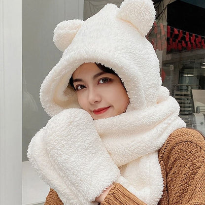 Elite Kawaii Bear Ear 3-in-1 Winter Thermal Set