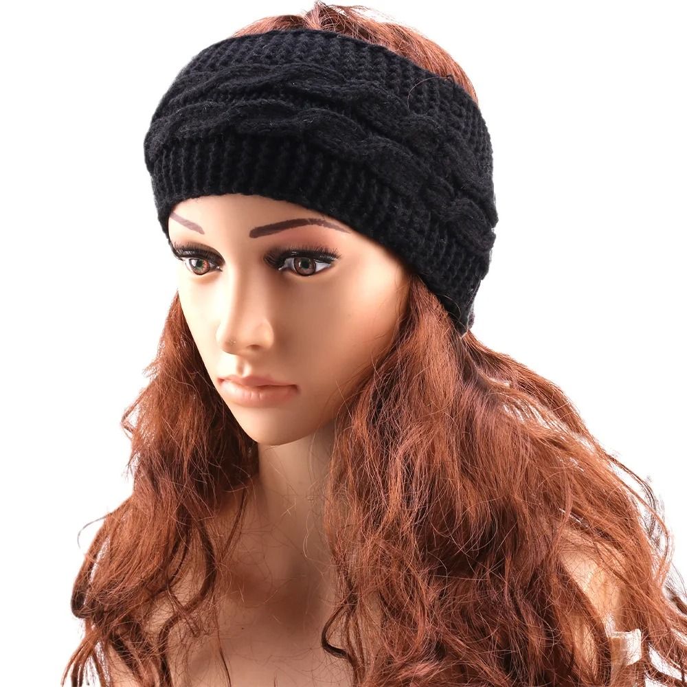 Autumn and Winter Elastic Knitted Thermal Headband