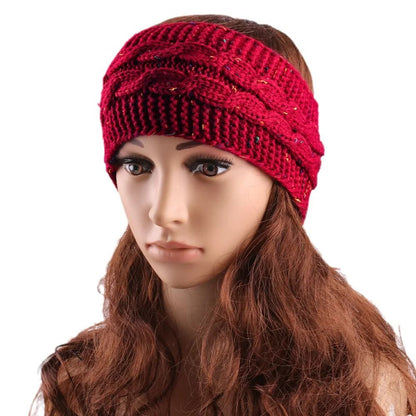 Autumn and Winter Elastic Knitted Thermal Headband