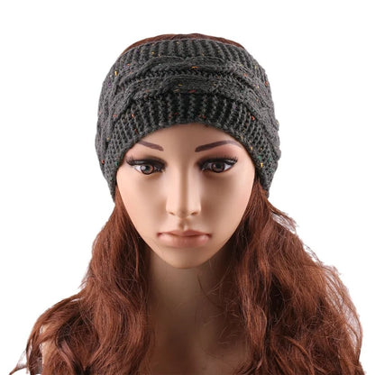 Autumn and Winter Elastic Knitted Thermal Headband