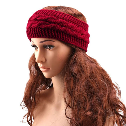 Autumn and Winter Elastic Knitted Thermal Headband