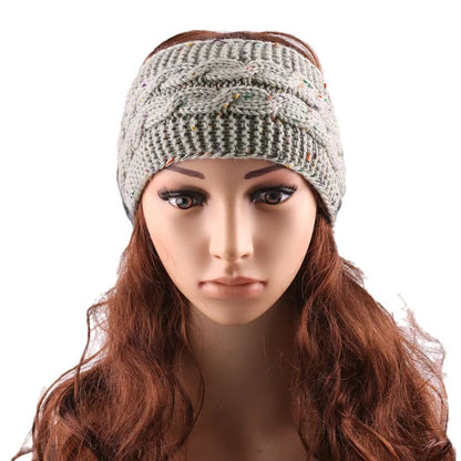 Autumn and Winter Elastic Knitted Thermal Headband