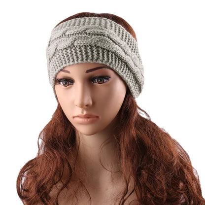 Autumn and Winter Elastic Knitted Thermal Headband