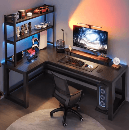 Premium Corner Computer Desk for Home Office, Study & Gaming Workstation