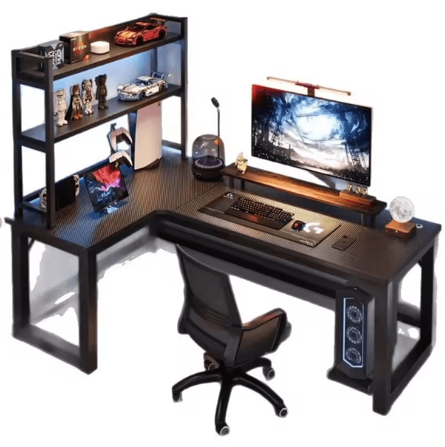 Premium Corner Computer Desk for Home Office, Study & Gaming Workstation