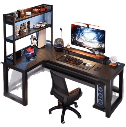 Premium Corner Computer Desk for Home Office, Study & Gaming Workstation