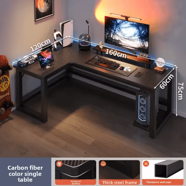 Premium Corner Computer Desk for Home Office, Study & Gaming Workstation
