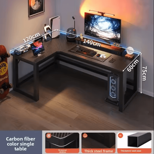 Premium Corner Computer Desk for Home Office, Study & Gaming Workstation