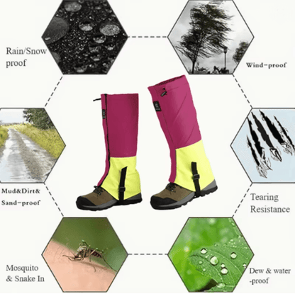 Waterproof Leg Gaiters for Snow Hiking and Desert Sand Protection