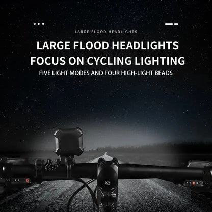 140dB High-Intensity Bicycle Horn & Headlight | USB Rechargeable Safety Alert Device for E-Bikes & Scooters