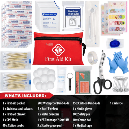 110-Piece Waterproof First Aid Kit – Compact Trauma Medical Kit for Home, Travel & Outdoor Emergencies