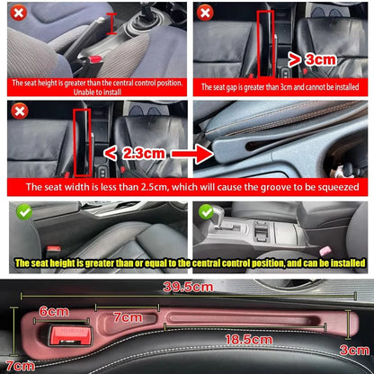 Anti-Drop Car Seat Gap Filler & Interior Seam Guard Set