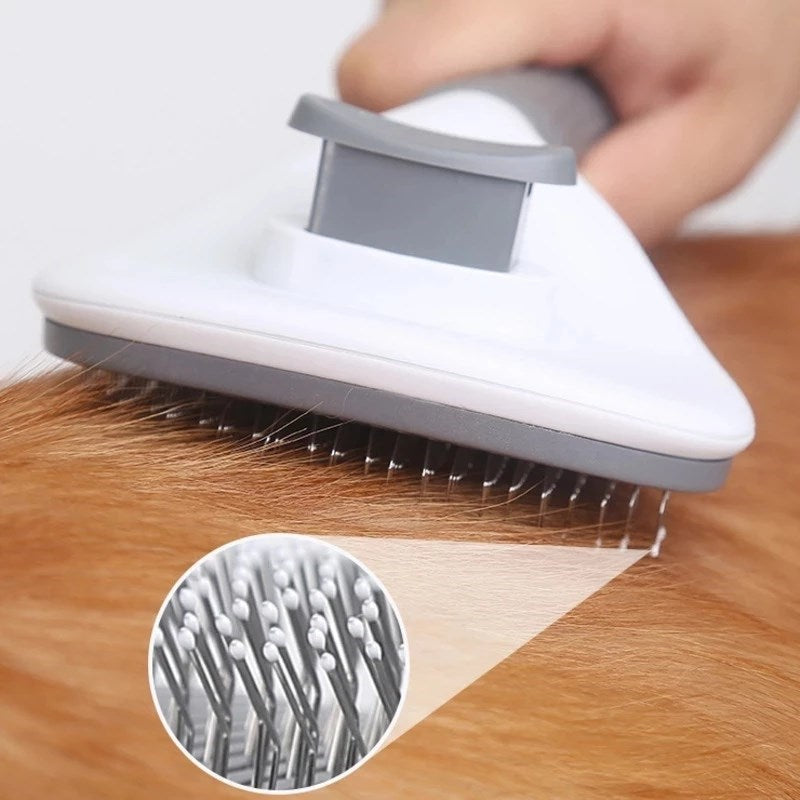 Self-Cleaning Pet Hair Remover Brush for Dogs & Cats Grooming Tool