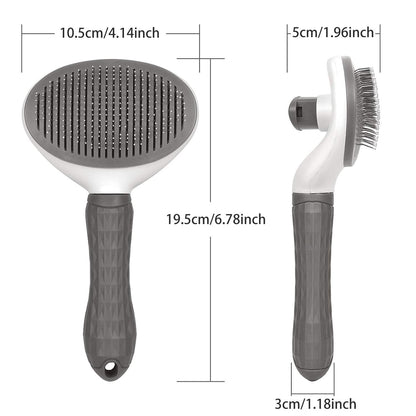 Self-Cleaning Pet Hair Remover Brush for Dogs & Cats Grooming Tool