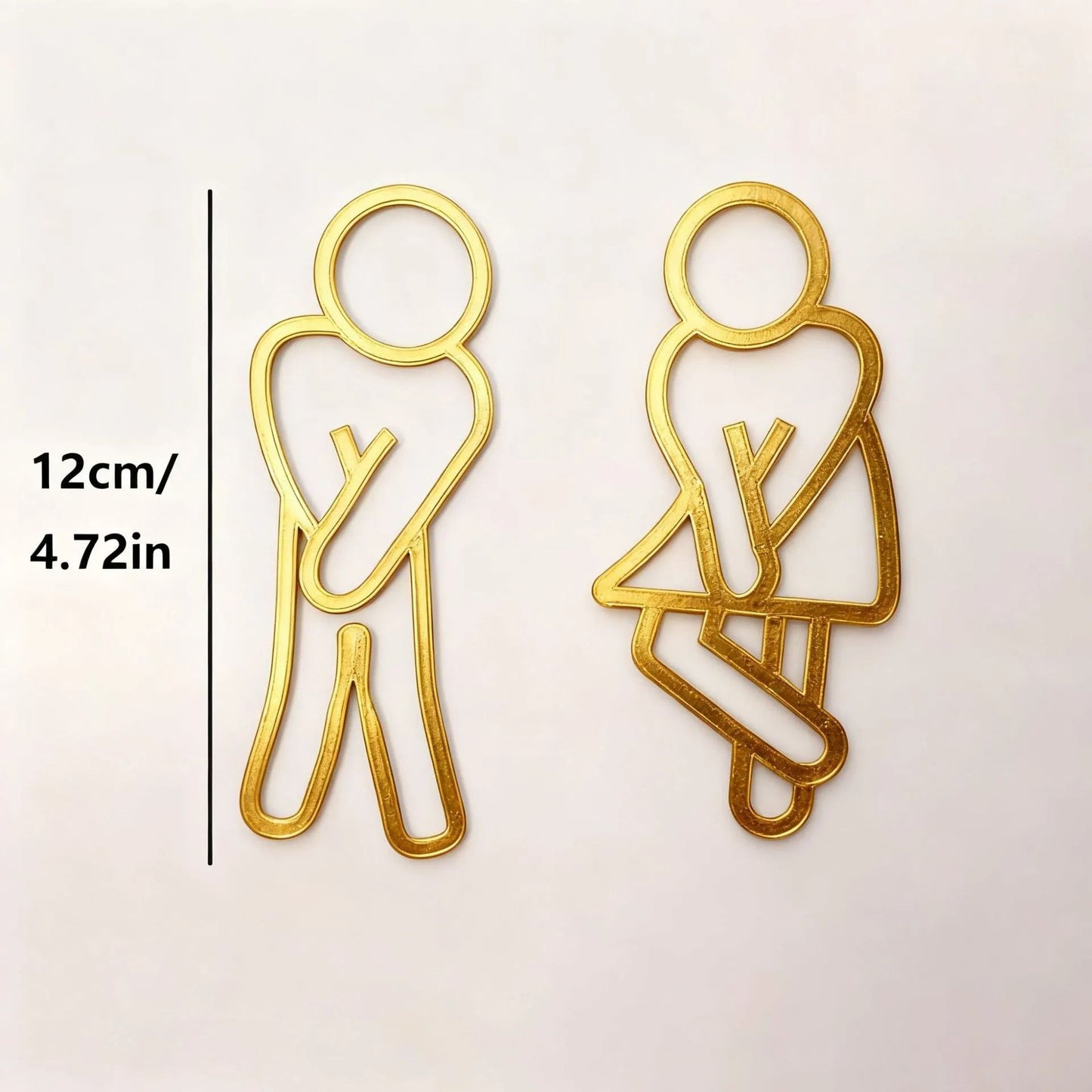 Creative Funny Bathroom Signs Men Women Restroom Door Decor Wall Sticker