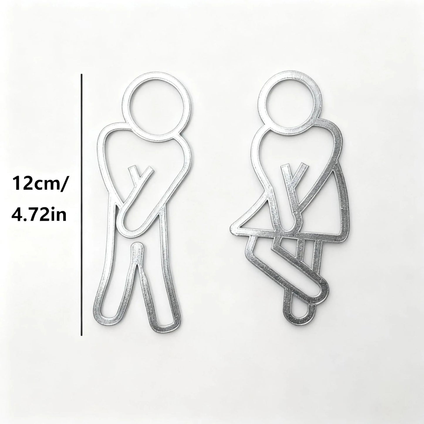 Creative Funny Bathroom Signs Men Women Restroom Door Decor Wall Sticker