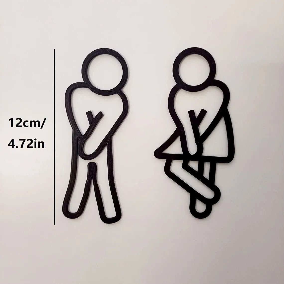 Creative Funny Bathroom Signs Men Women Restroom Door Decor Wall Sticker