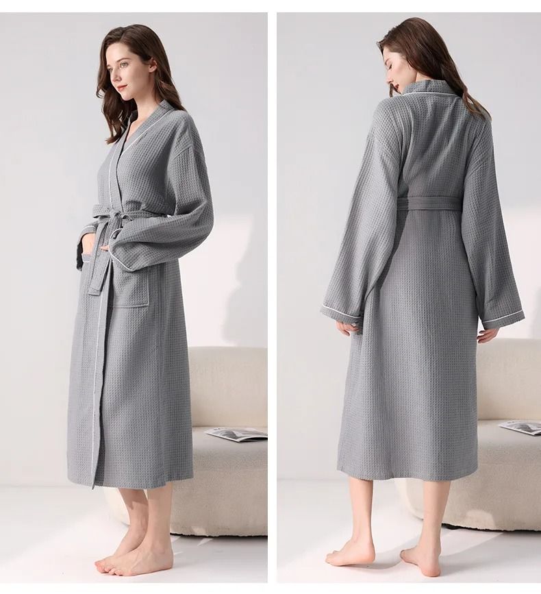 Luxury Hotel Cotton Bathrobe for Men & Women Soft Spa Robe