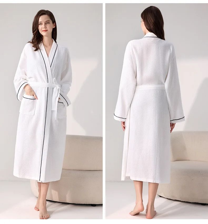 Luxury Hotel Cotton Bathrobe for Men & Women Soft Spa Robe