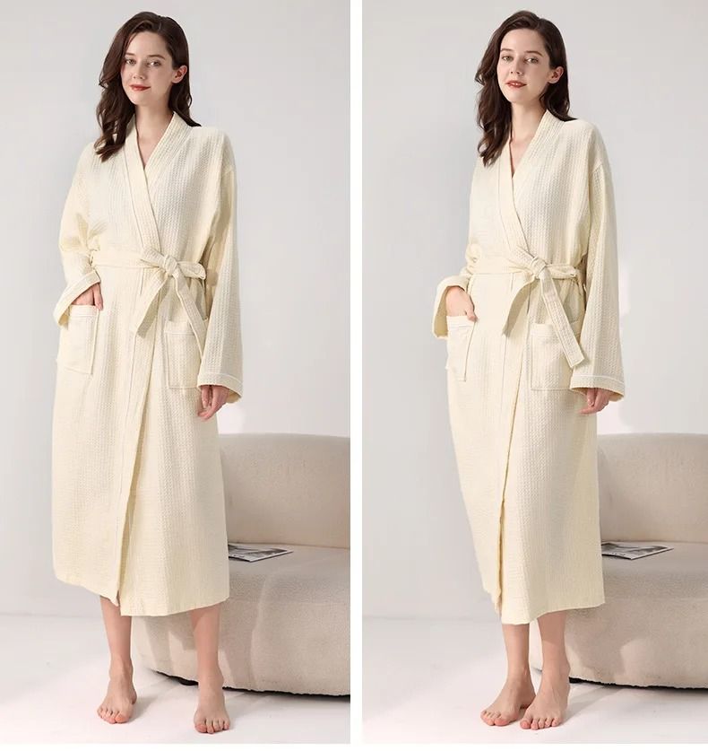 Luxury Hotel Cotton Bathrobe for Men & Women Soft Spa Robe