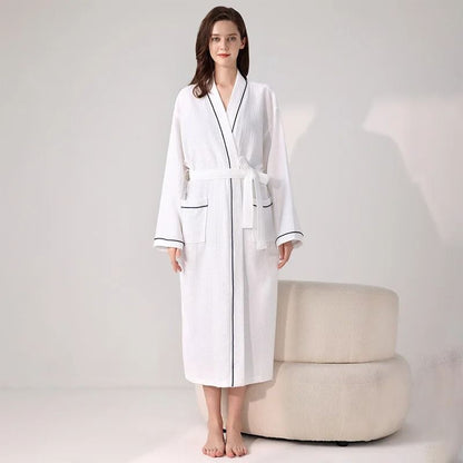 Luxury Hotel Cotton Bathrobe for Men & Women Soft Spa Robe