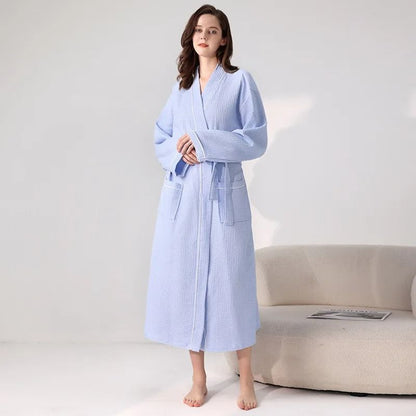 Luxury Hotel Cotton Bathrobe for Men & Women Soft Spa Robe