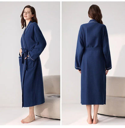 Luxury Hotel Cotton Bathrobe for Men & Women Soft Spa Robe