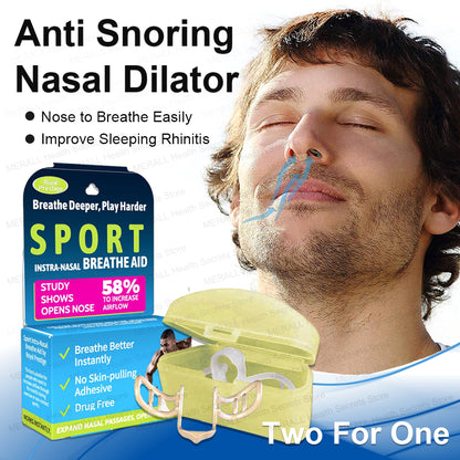 Anti-Snoring Silicone Nose Clip Effective Nasal Dilator for Snoring Relief, Easy Breathing, and Improved Sleep
