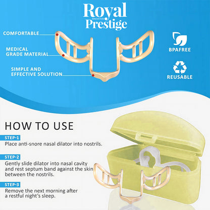 Anti-Snoring Silicone Nose Clip Effective Nasal Dilator for Snoring Relief, Easy Breathing, and Improved Sleep