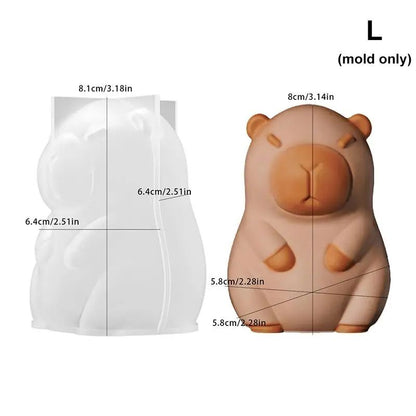 Kawaii Capybara Silicone Candle and Craft Mold