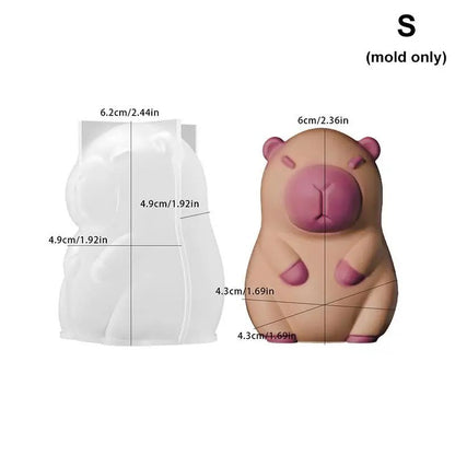 Kawaii Capybara Silicone Candle and Craft Mold