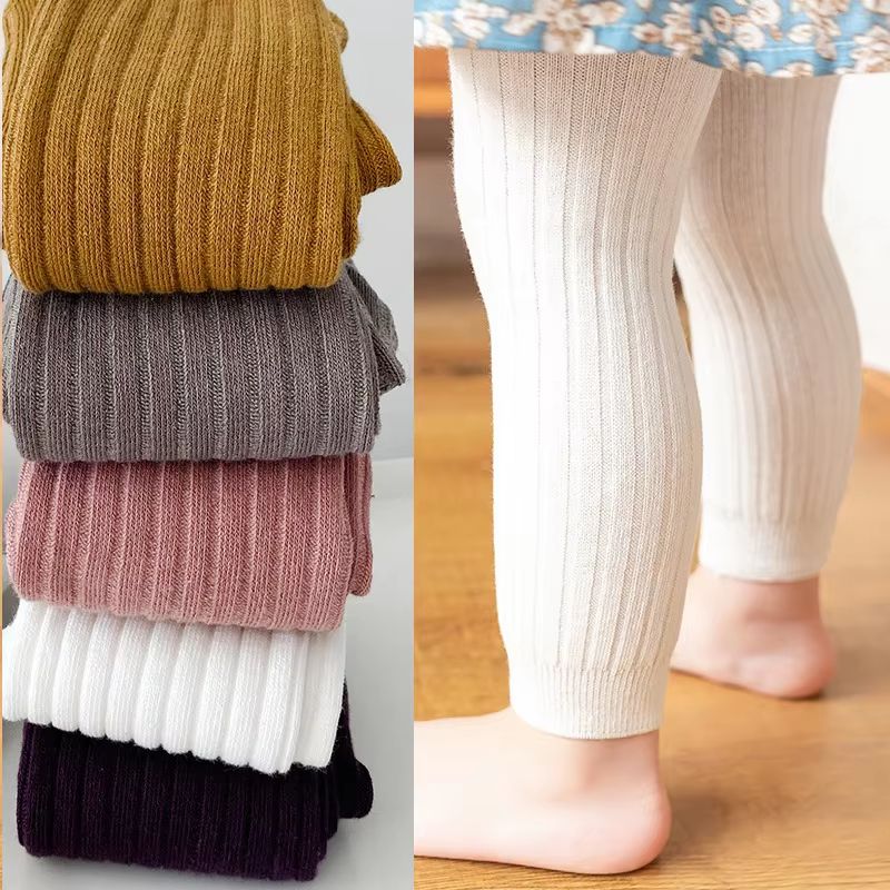 Girls Toddler Basic Ribbed Sweater With Footless Leggings 2-Piece Outfit 1–6 Years