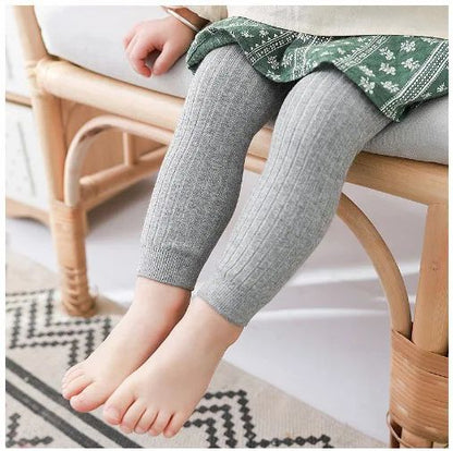 Girls Toddler Basic Ribbed Sweater With Footless Leggings 2-Piece Outfit 1–6 Years