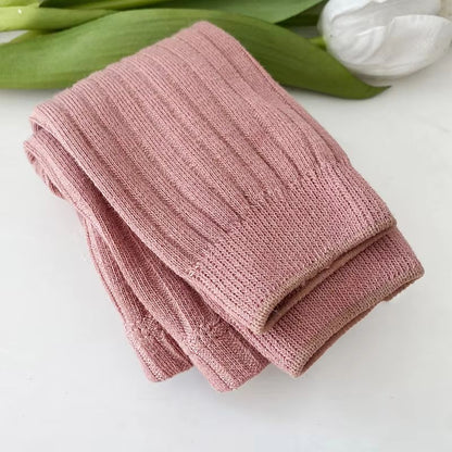 Girls Toddler Basic Ribbed Sweater With Footless Leggings 2-Piece Outfit 1–6 Years