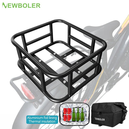 All-Terrain Rear Bike Basket Bag – Large Capacity Rear Bike Basket for E-Bikes & Cargo Racks