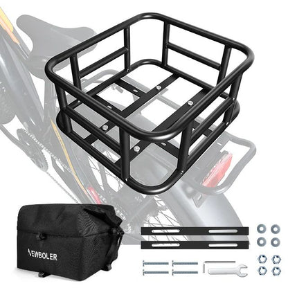 All-Terrain Rear Bike Basket Bag – Large Capacity Rear Bike Basket for E-Bikes & Cargo Racks